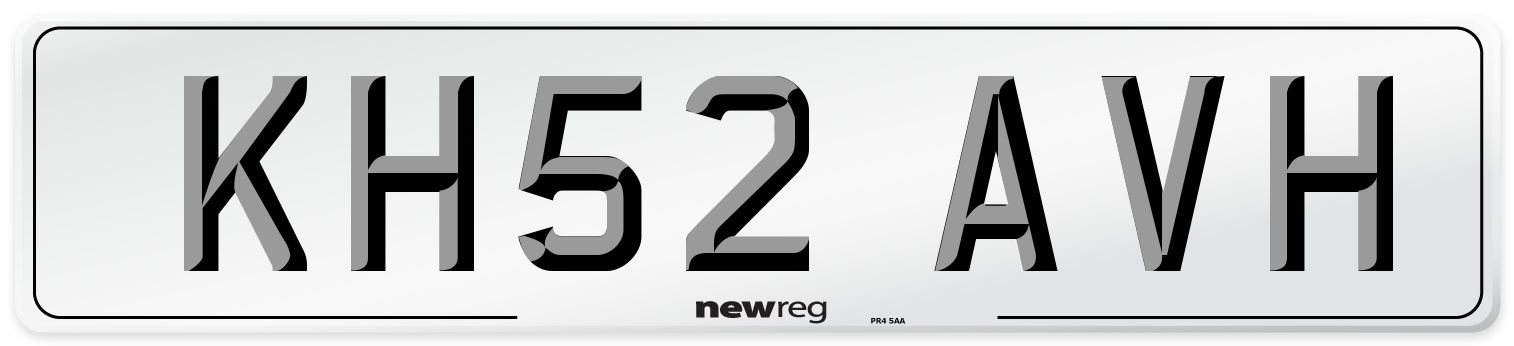 KH52 AVH Number Plate from New Reg